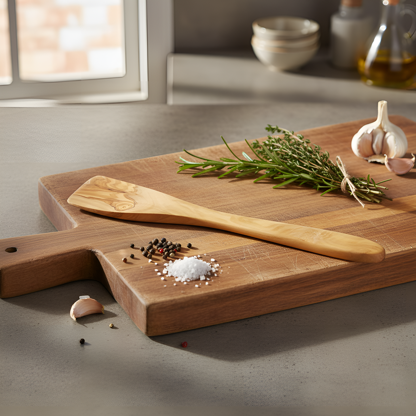 Spatule bois d'olivier - Ustensile de cuisine - Unité ou par lot de 2 - 30 cm