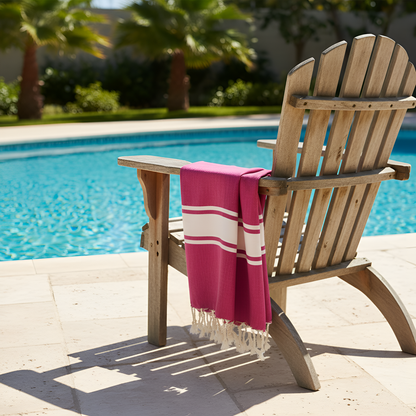 FOUTA-R-ÉPAISSE-BLANCHE-ROSE