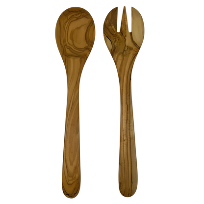 Olive wood salad servers - Unit or set of 2 - 30 cm