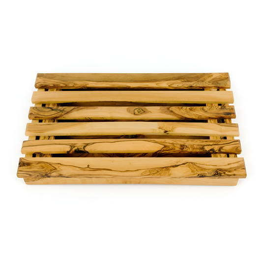 Planche à pain pour trancher du pain - Planche à découper avec ramasse-miettes en bois d'olivier, légère, facile à nettoyer, pratique - Grande planche à pain 32 x 20 x 4 cm