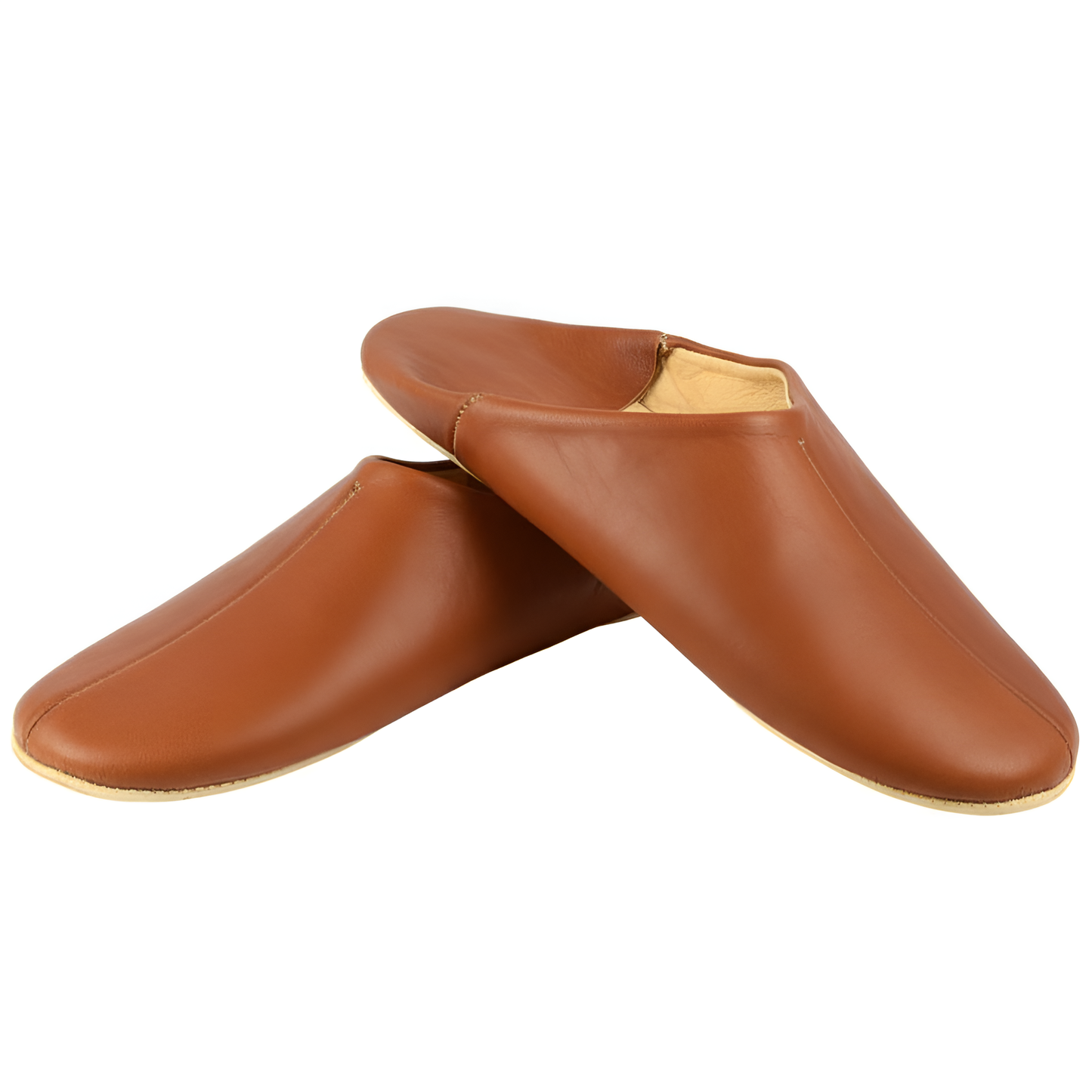 Comfortable traditional slipper in soft leather for men - Color Dark Brown