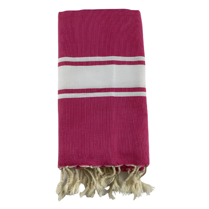 FOUTA-R-ÉPAISSE-BLANCHE-ROSE