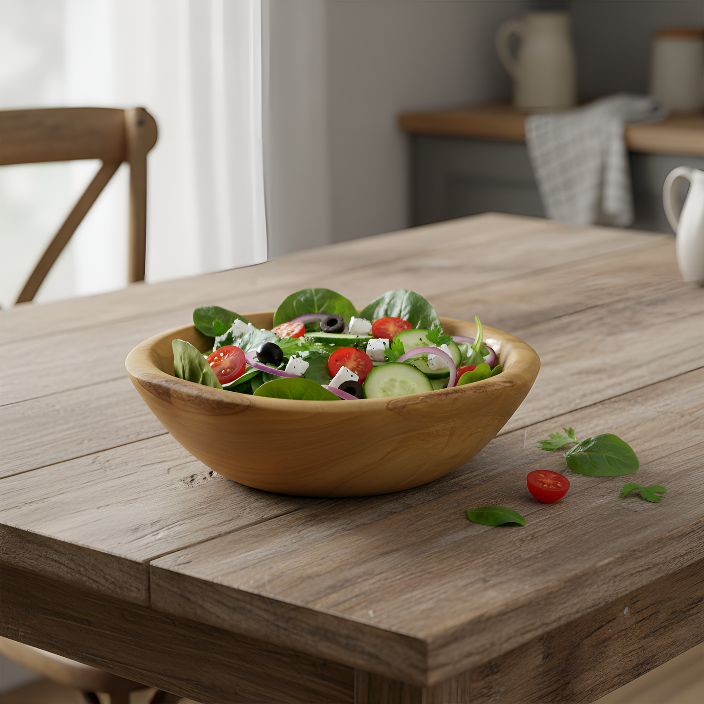 Olive wood salad bowl - Classic Style - Available in different sizes