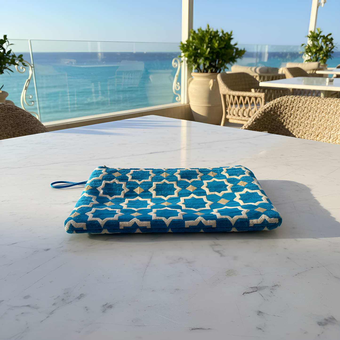 Pochette Laurence - Bleu Bondi