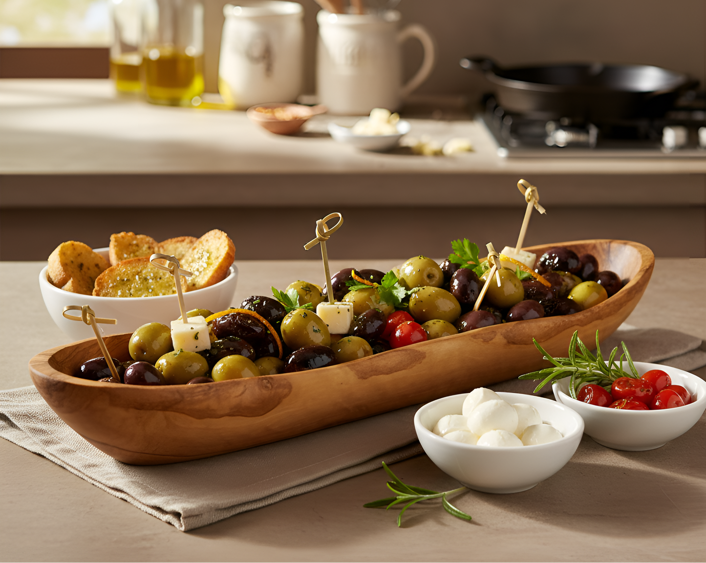 Basket/Fruit basket - Boat style - Handmade - 40 cm