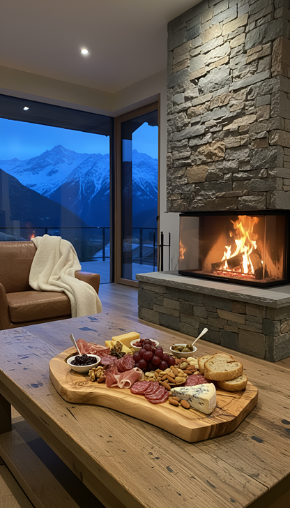 Planche à découper avec encoche en bois d'olivier -42 cm- Artisanale - Différentes tailles