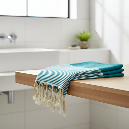 FOUTA-R-FINE-BLANCHE-BLEU-TURQUOISE