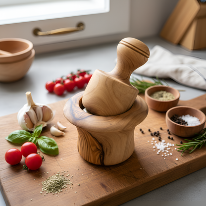 Presse-Ail en Bois d’Olivier