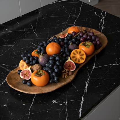 Plateau à Fruits en Bois d’Olivier – 40 cm