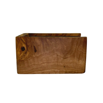 Râpe à fromage manuelle en bois d'olivier avec boîte de récupération - Fait à la main - 11, 15 ou 18 cm