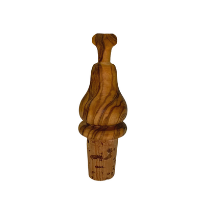Bouchon de bouteille en bois d'olivier et liège - 10 cm