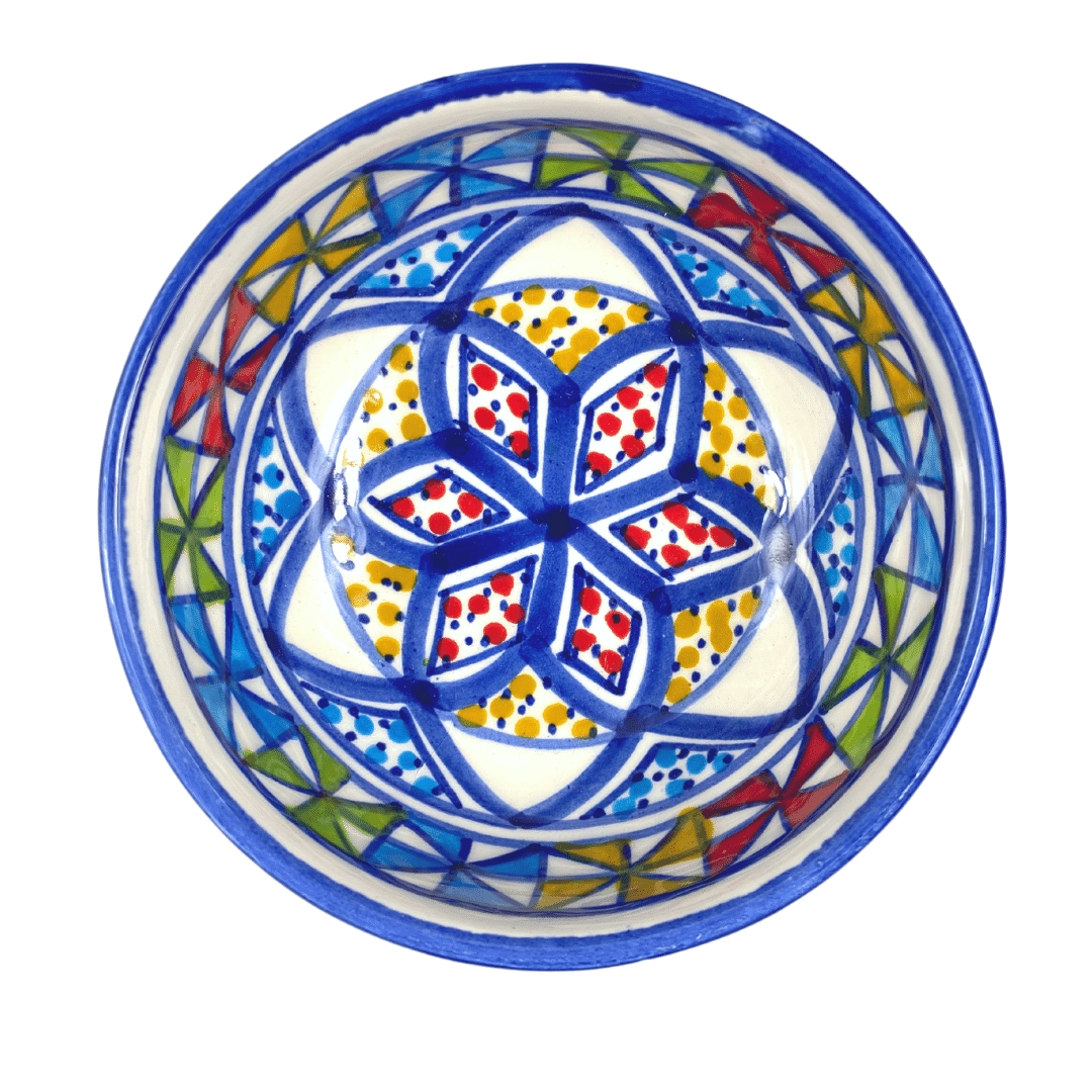 Bol en céramique fabrication artisanale - Arabesque - Lot de 2 ou de 4 - Disponible en différentes tailles
