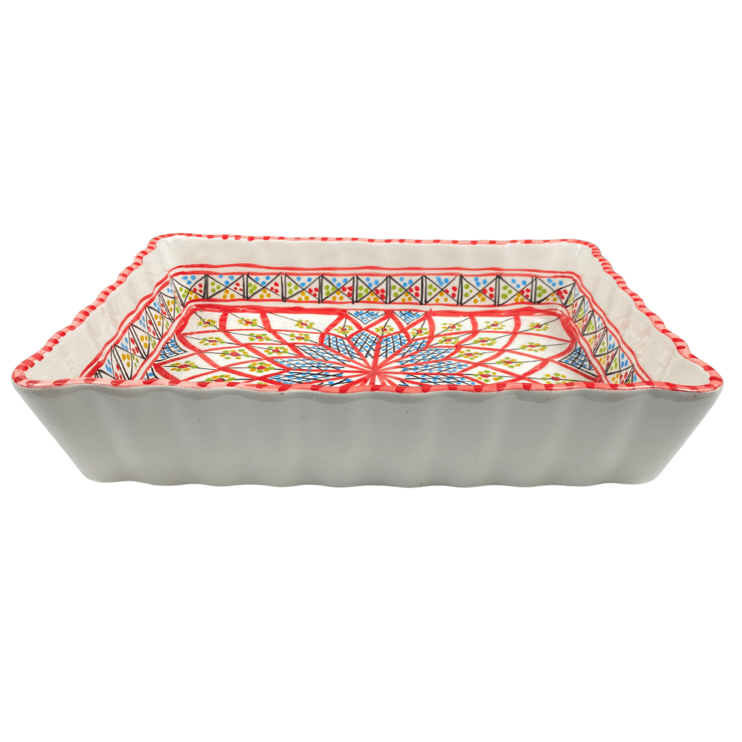 Plat à four carré, rectangle ou rond en céramique - Chabka Rouge - Différents modèles