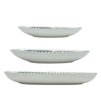 Plat de service en céramique fabriqué à la main - Arabesque - Ovale - Disponible en différentes tailles