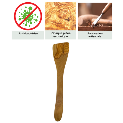 Spatule bois d'olivier - Ustensile de cuisine - Unité ou par lot de 2 - 30 cm